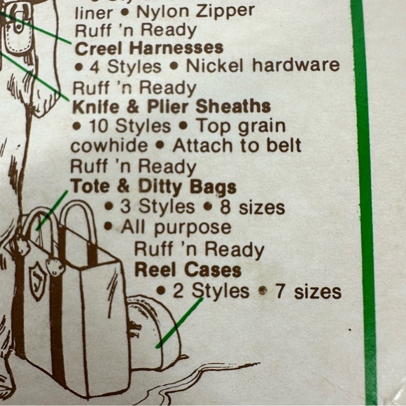 Vintage Ruff’ n Ready Leather Creel Harness New Sealed in Package - Picture 11 of 12